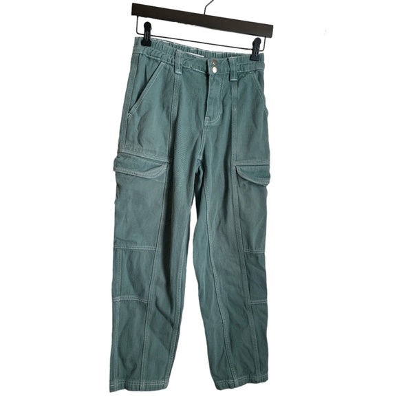 PacSun Women's Pants Size XS Elastic Waist Cargo Jeans Green Retro 90s Y2K - Picture 1 of 8